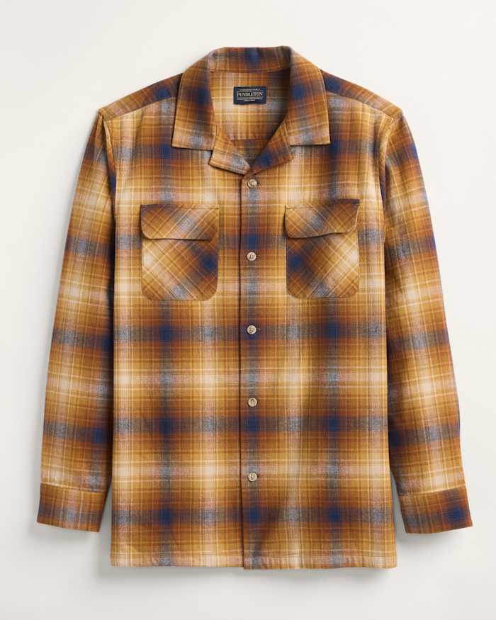 MEN'S LONG-SLEEVE PLAID COTTON BOARD SHIRT